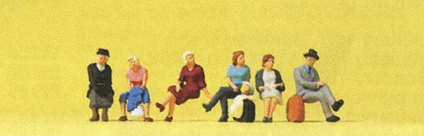 Preiser 79189 N Seated Passengers Figures (Set of 6)