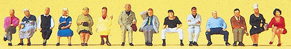 Preiser 79199 N Seated Passengers Figures (Set of 14)