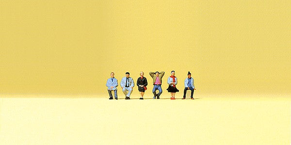Preiser 79213 N Seated Travelers Figures (Set of 6)