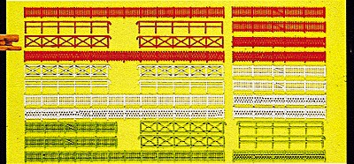 Preiser 79551 N Assorted Fences Plastic Model Kit (Set of 30)