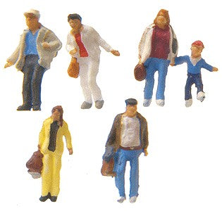 Preiser 88548 Z Walking Travelers #1 Figures (Set of 6)
