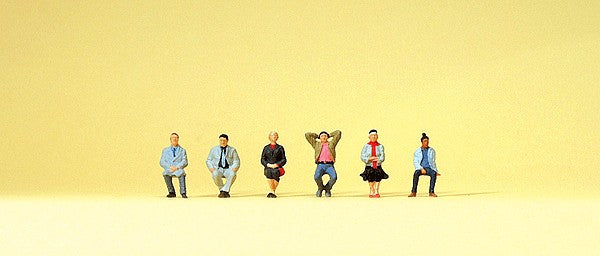 Preiser 88558 Z Seated Passengers Figures (Set of 6)