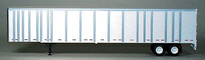 Bowser 55505 HO Bowser 53' Roadrailer Plate Trailer White W/Silver Trim Kit