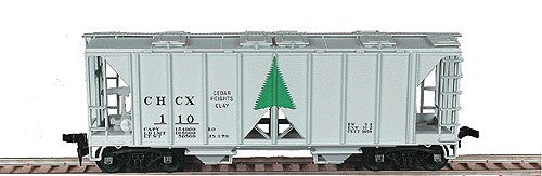 Bowser 55837 HO Cedar Heights Clay 70 Ton 2-Bay Covered Hopper #110 Kit