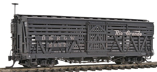 Blackstone Models 340212W HOn3 DRGW 5500-Series 30' Weathered Stock Car #5687