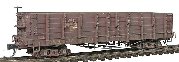 Blackstone Models 340403W HOn3 DRGW 1000 Ser. High Side Weathered Gondola #1331