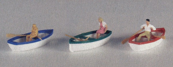 Vollmer 2225 HO Scale Rowboats with 3 Passengers