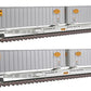 Walthers 932-23925 HO NYC Gold Line Flexi-Van Flatcar w/Two Trailers (Set of 2)