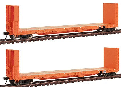 Walthers 932-240059 HO NAFX Gold Line Canadian 50' Bulkhead Flatcar (Set of 2)