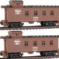 Walthers 932-27562 HO CB&Q 4-Window Wood Caboose (Set of 2) #13818/13967