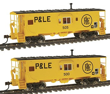 Walthers 932-27631 HO P&LE International Steel Bay Window Caboose (Set of 2)