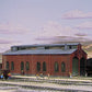 Walthers 933-3204 N Scale 2-Stall Enginehouse Building Kit