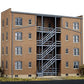 Walthers 933-3259 N Parkview Terrace Tenement Building Kit.