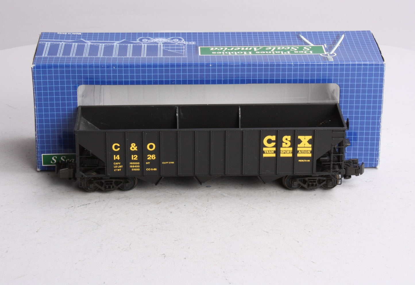 Des Plaines Hobbies 15052 "S" Scale Chesapeake & Ohio 3-Bay Hopper LN/Box