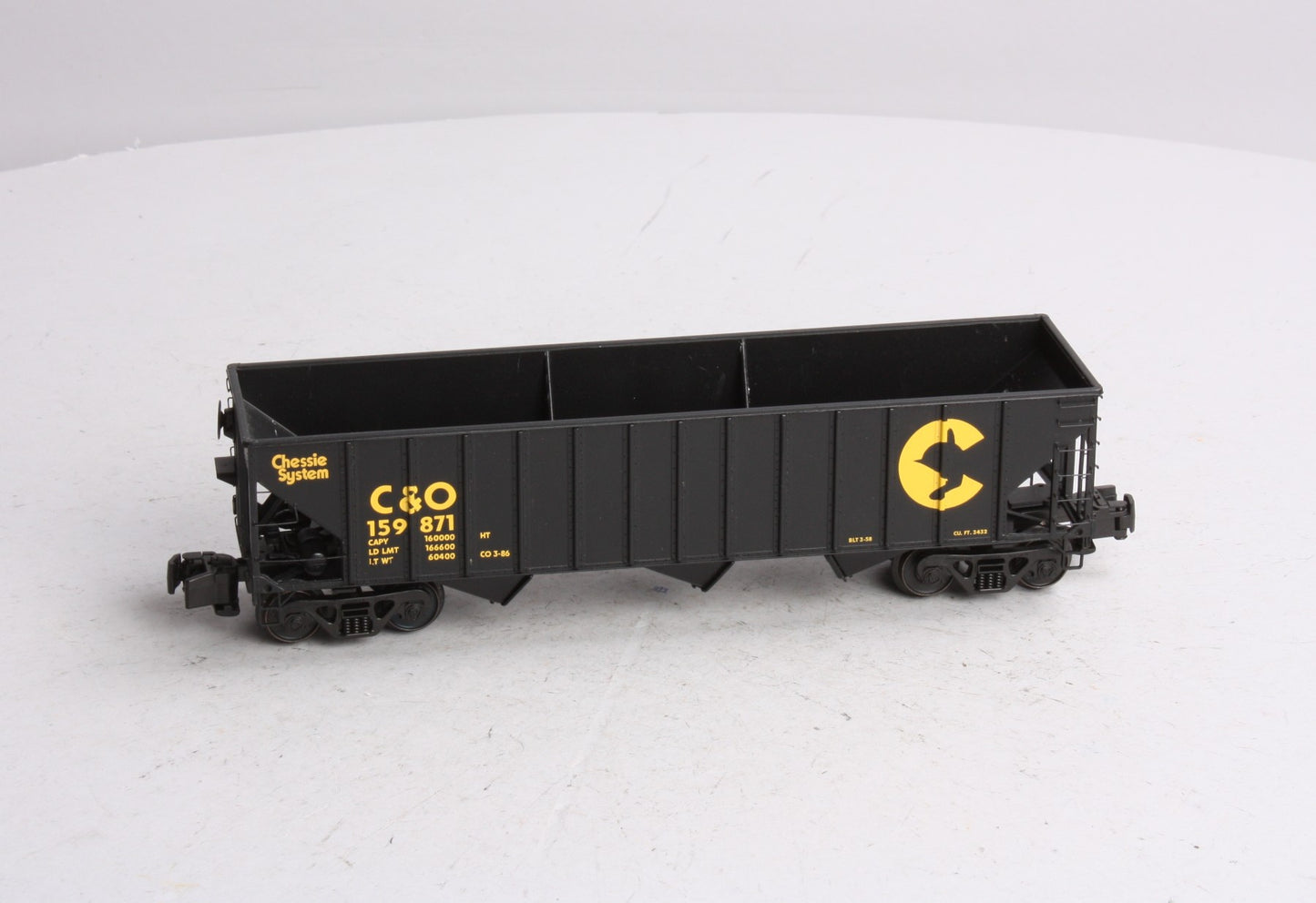 Des Plaines Hobbies 15083 "S" Scale C & O Chessie System 3-Bay Hopper #159871 LN