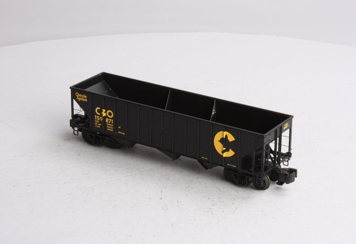 Des Plaines Hobbies 15083 "S" Scale C & O Chessie System 3-Bay Hopper #159871 LN