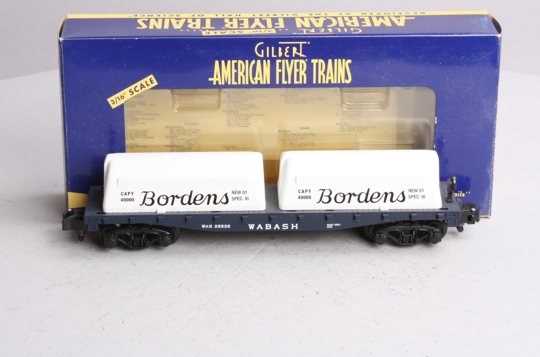 American Flyer 6-48524 S Gauge Borden's Flatcar #25535 NIB