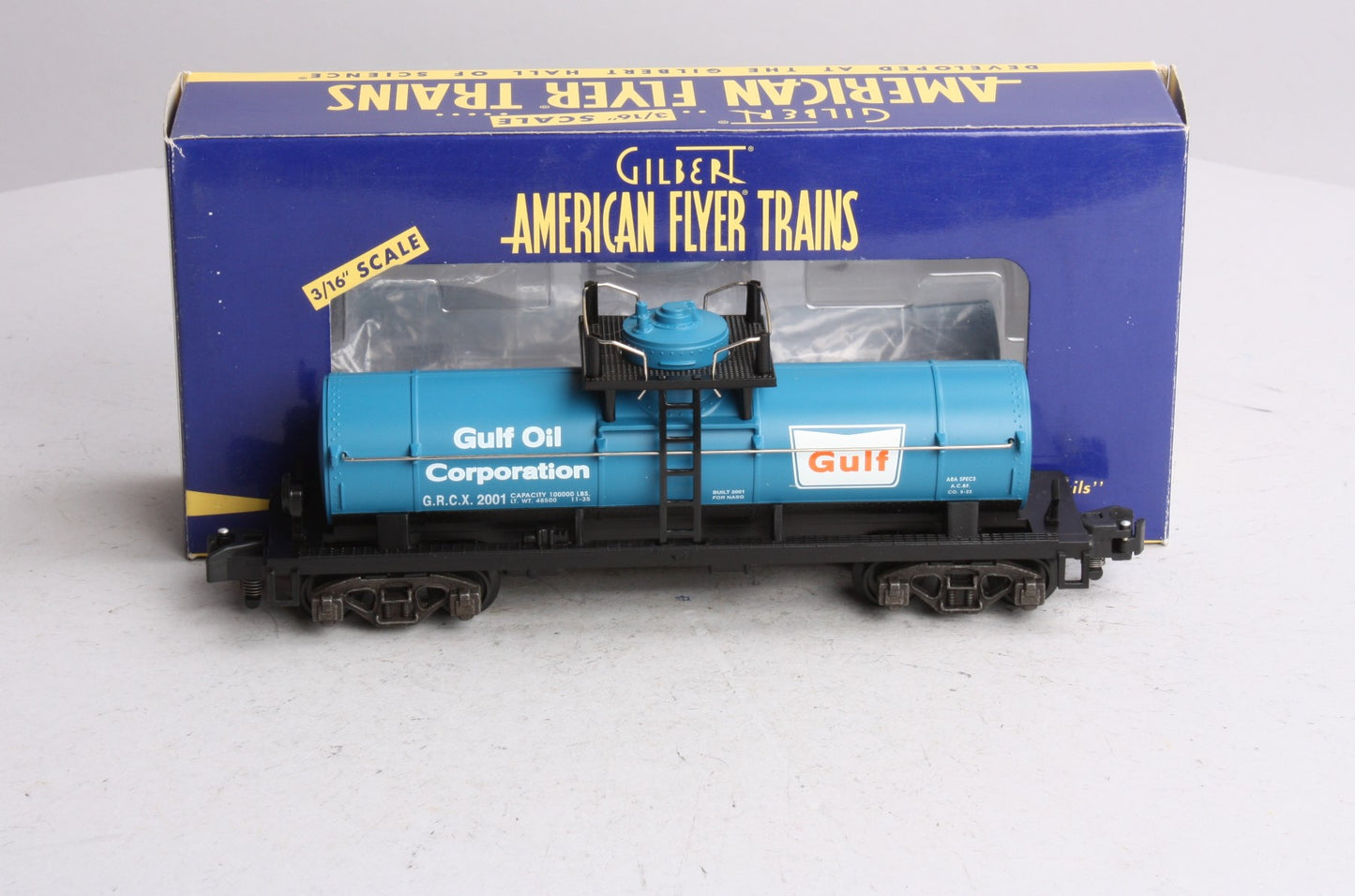 American Flyer 6-48224 S Gauge NASG 2001 Gulf Oil Single Dome Tank Car LN/Box