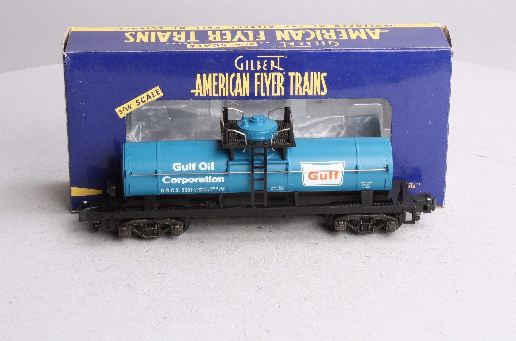 American Flyer 6-48224 S Gauge NASG 2001 Gulf Oil Single Dome Tank Car LN/Box