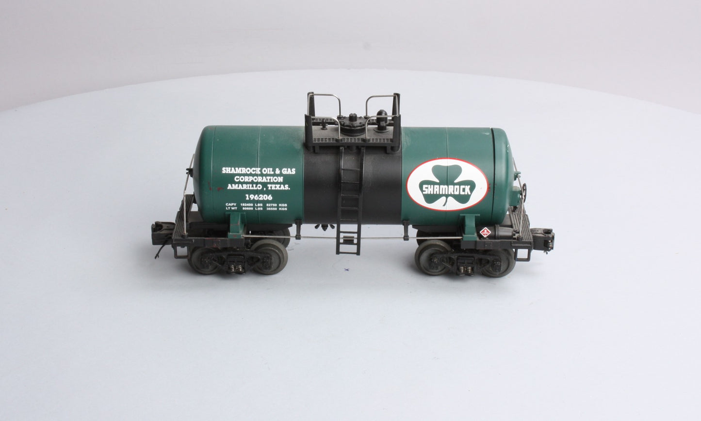 MTH 20-96118 O Gauge Shamrock Oil & Gas Tank Car #196206 LN/Box