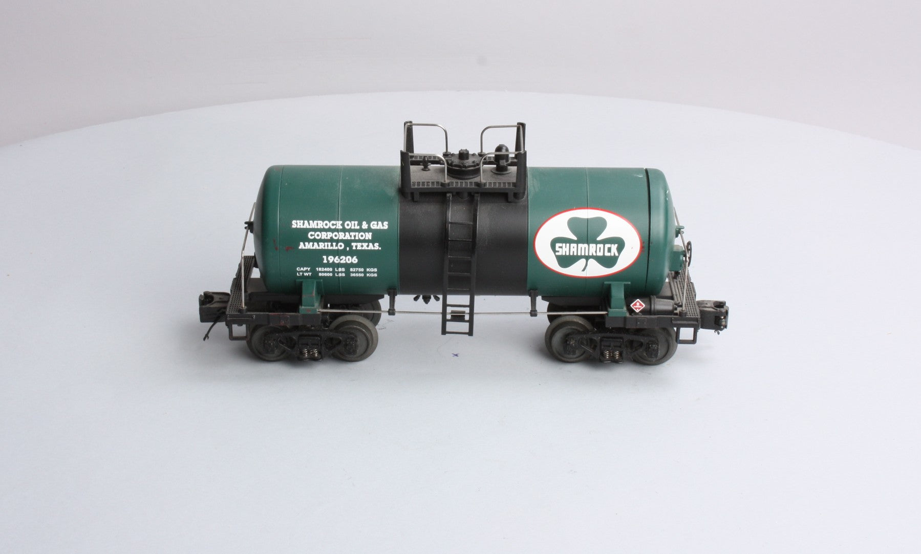 MTH 20-96118 O Gauge Shamrock Oil & Gas Tank Car #196206 LN/Box