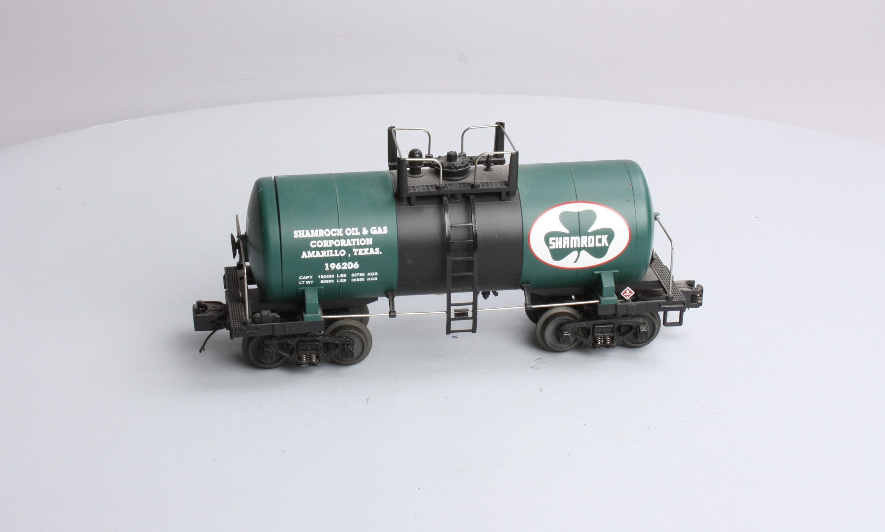 MTH 20-96118 O Gauge Shamrock Oil & Gas Tank Car #196206 LN/Box