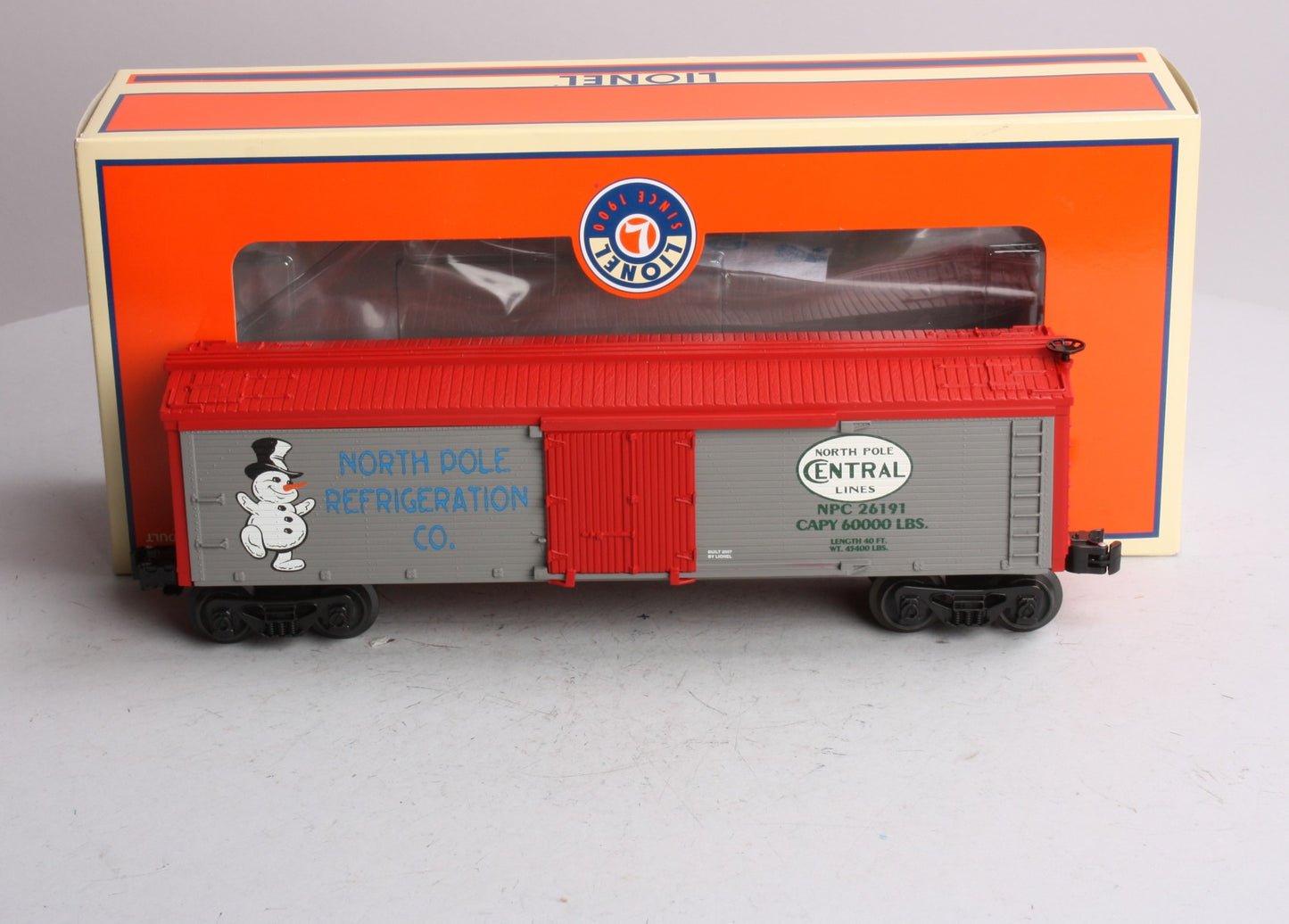 Lionel 6-26191 O Gauge North Pole Central Reefer Car LN/Box