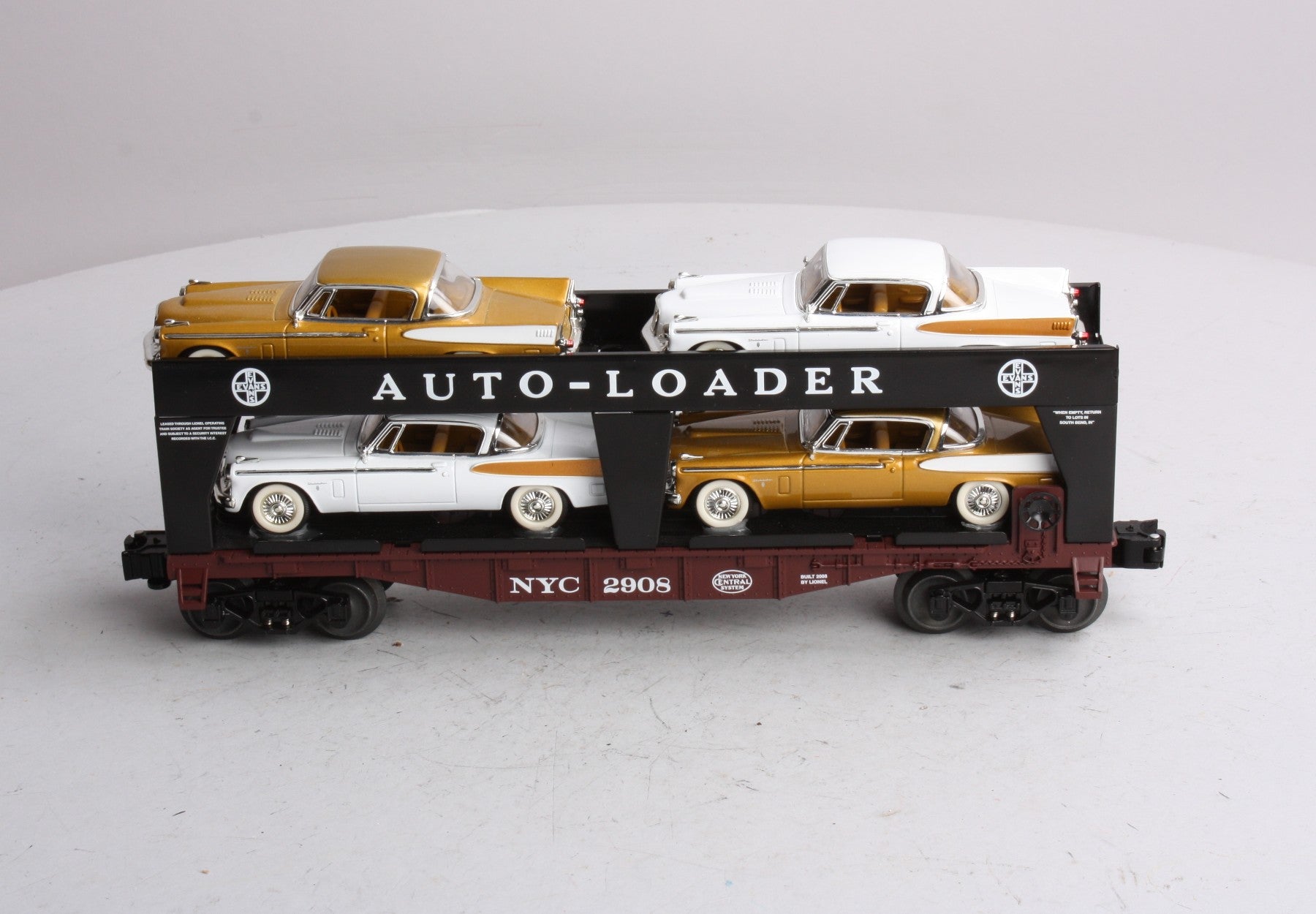 Lionel 6-52474 LOTS 2008 New York Central Evans Auto Loader W/ 4 Autos LN/Box