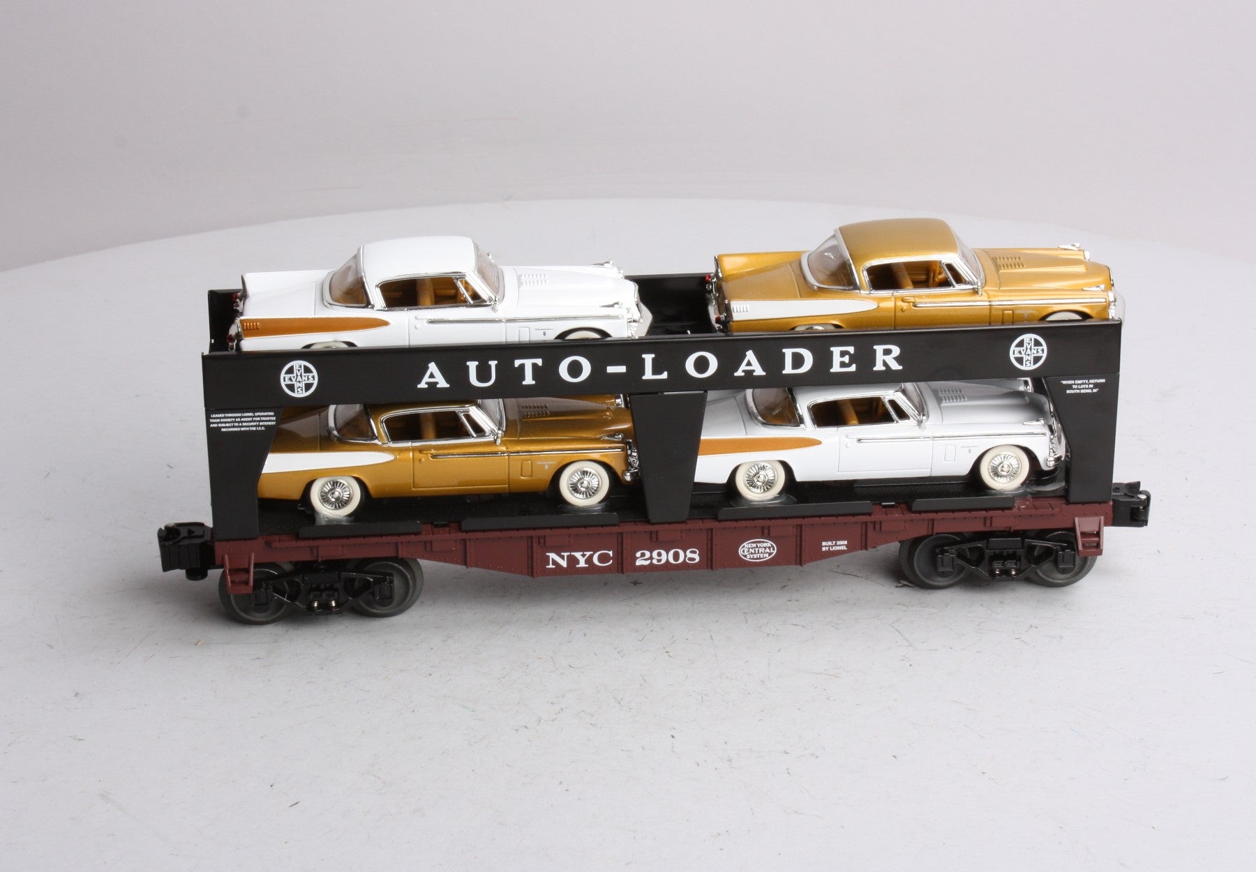 Lionel 6-52474 LOTS 2008 New York Central Evans Auto Loader W/ 4 Autos LN/Box
