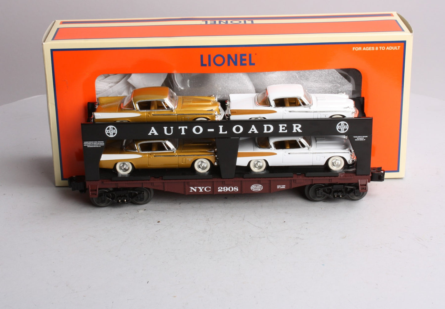 Lionel 6-52474 LOTS 2008 New York Central Evans Auto Loader W/ 4 Autos LN/Box