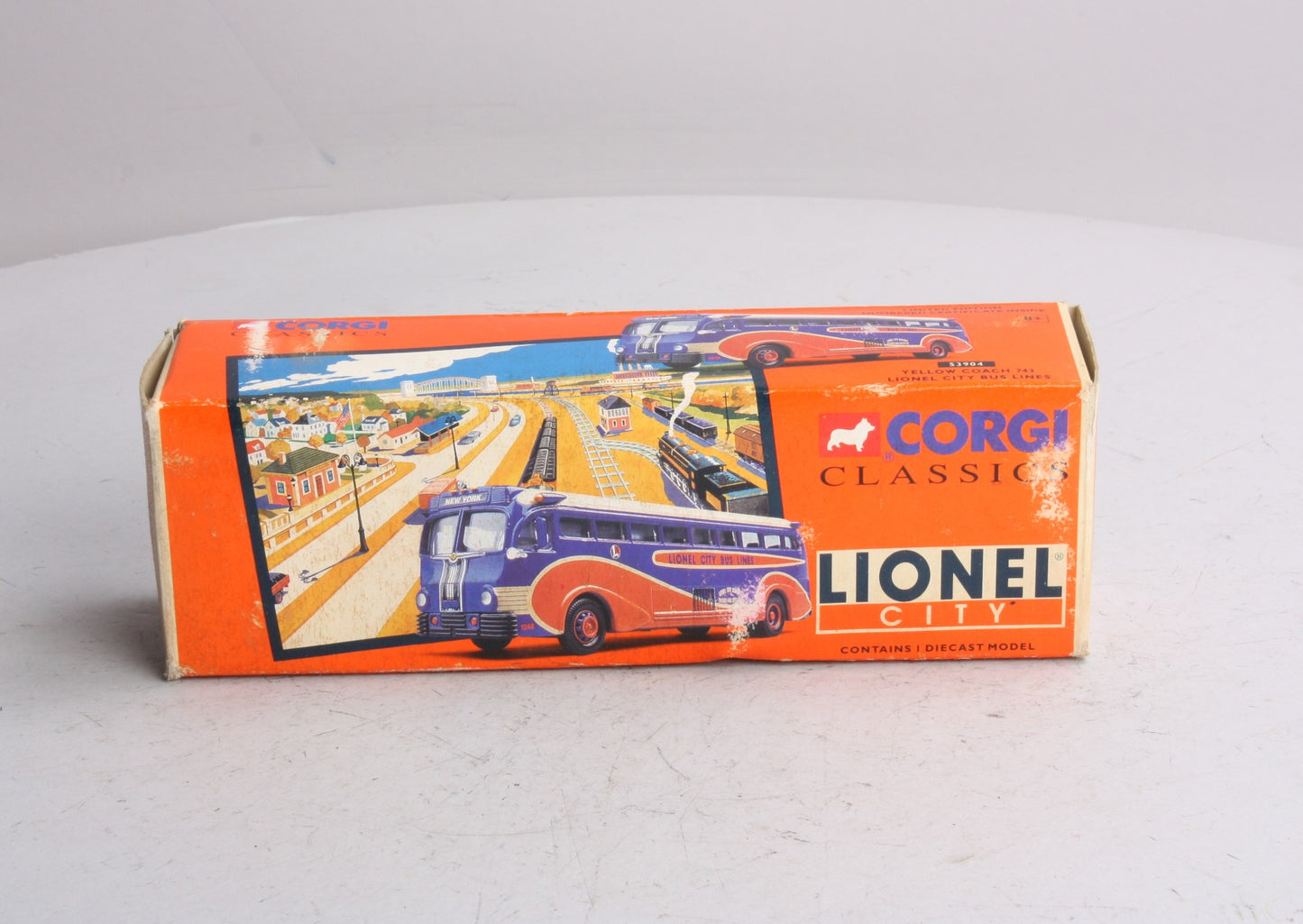 Corgi 53904 1:50 Scale Lionel Classics City Bus Lines Yellow Coach 743 Die Cast