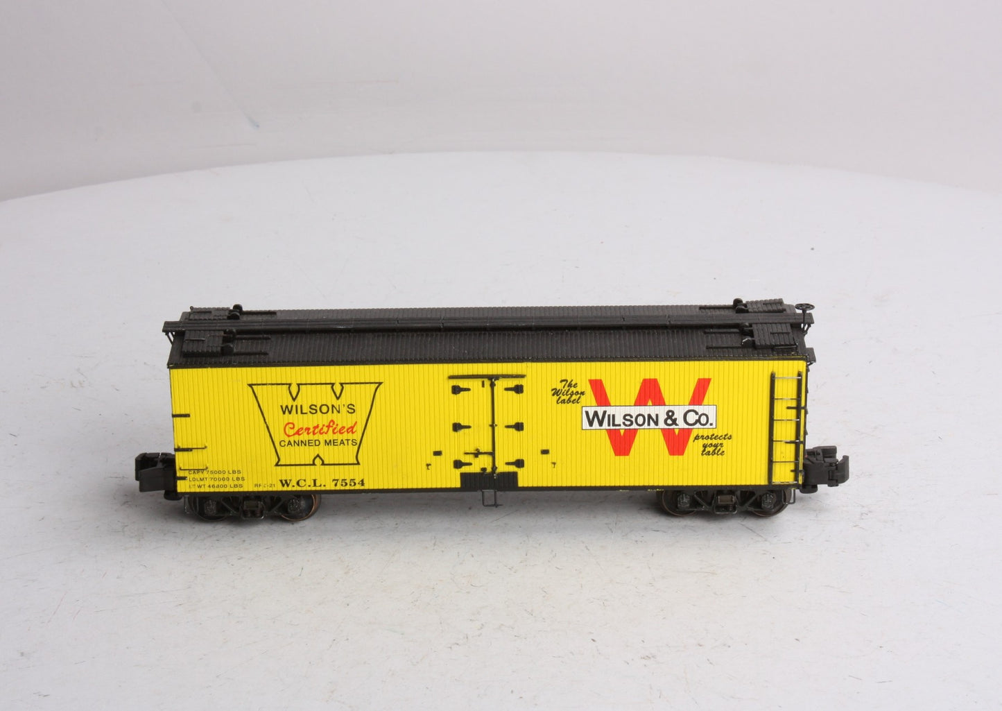 S-Helper 00514 S Gauge Wilson Car Lines 40' Wooden Billboard Reefer #7554 LN/Box