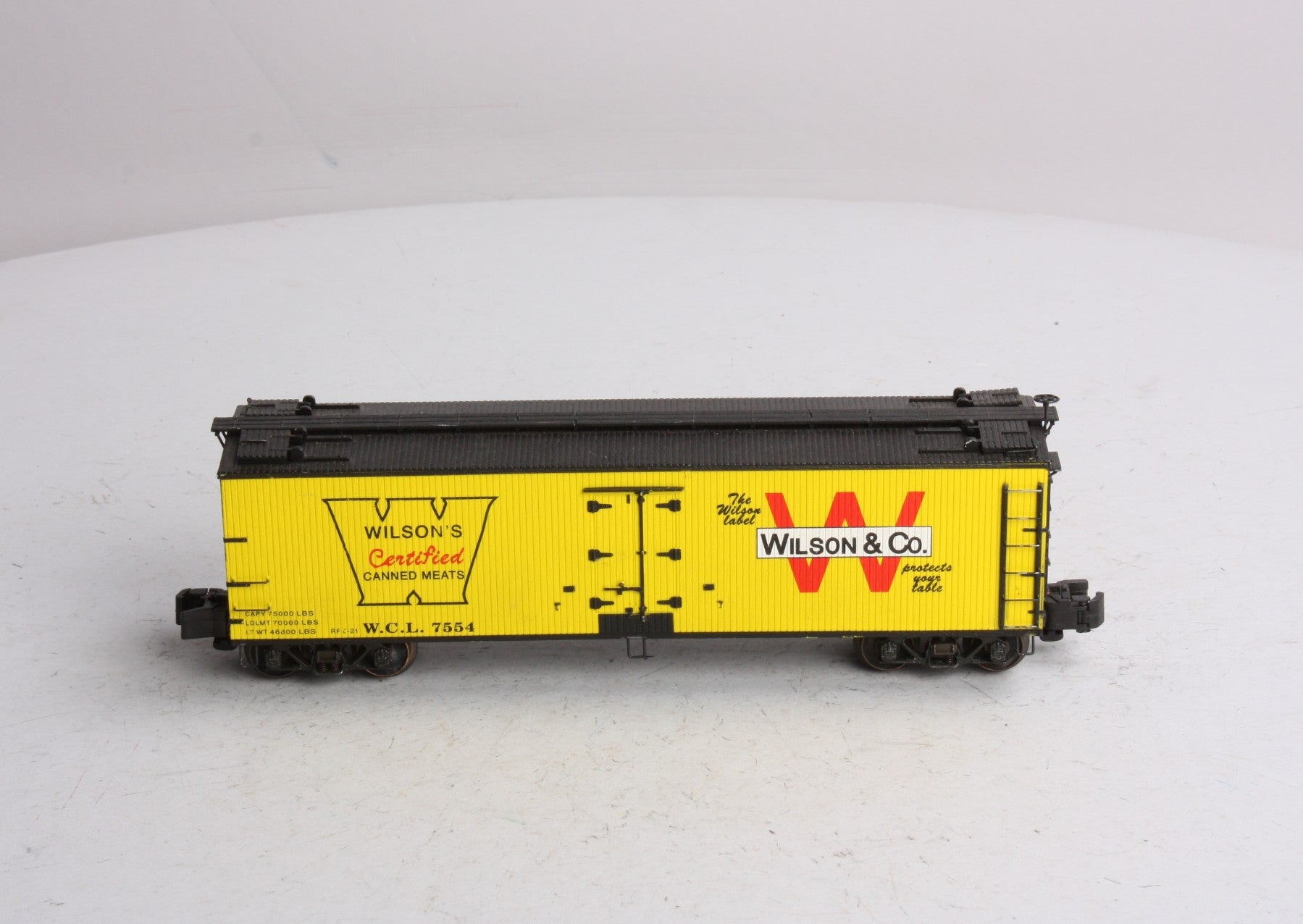 S-Helper 00514 S Gauge Wilson Car Lines 40' Wooden Billboard Reefer #7554 LN/Box
