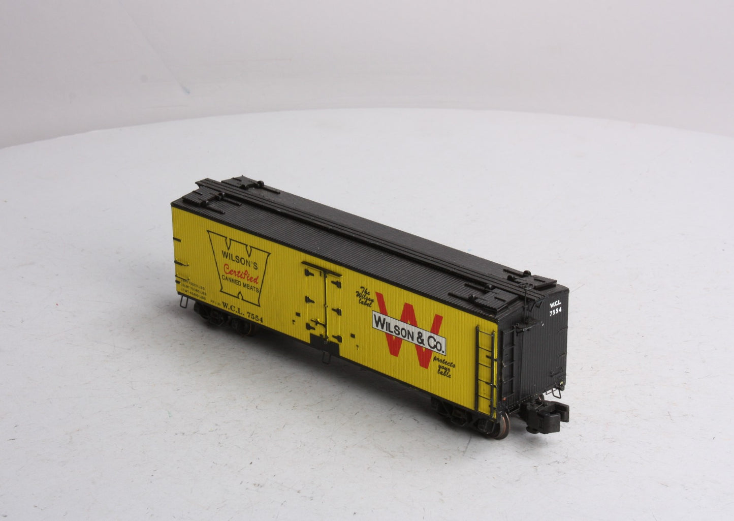 S-Helper 00514 S Gauge Wilson Car Lines 40' Wooden Billboard Reefer #7554 LN/Box