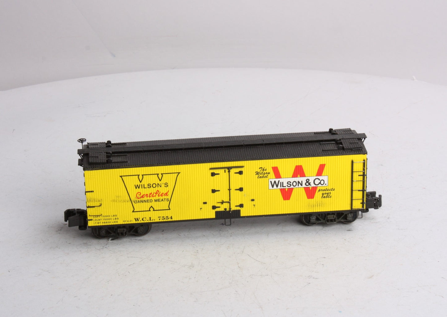 S-Helper 00514 S Gauge Wilson Car Lines 40' Wooden Billboard Reefer #7554 LN/Box