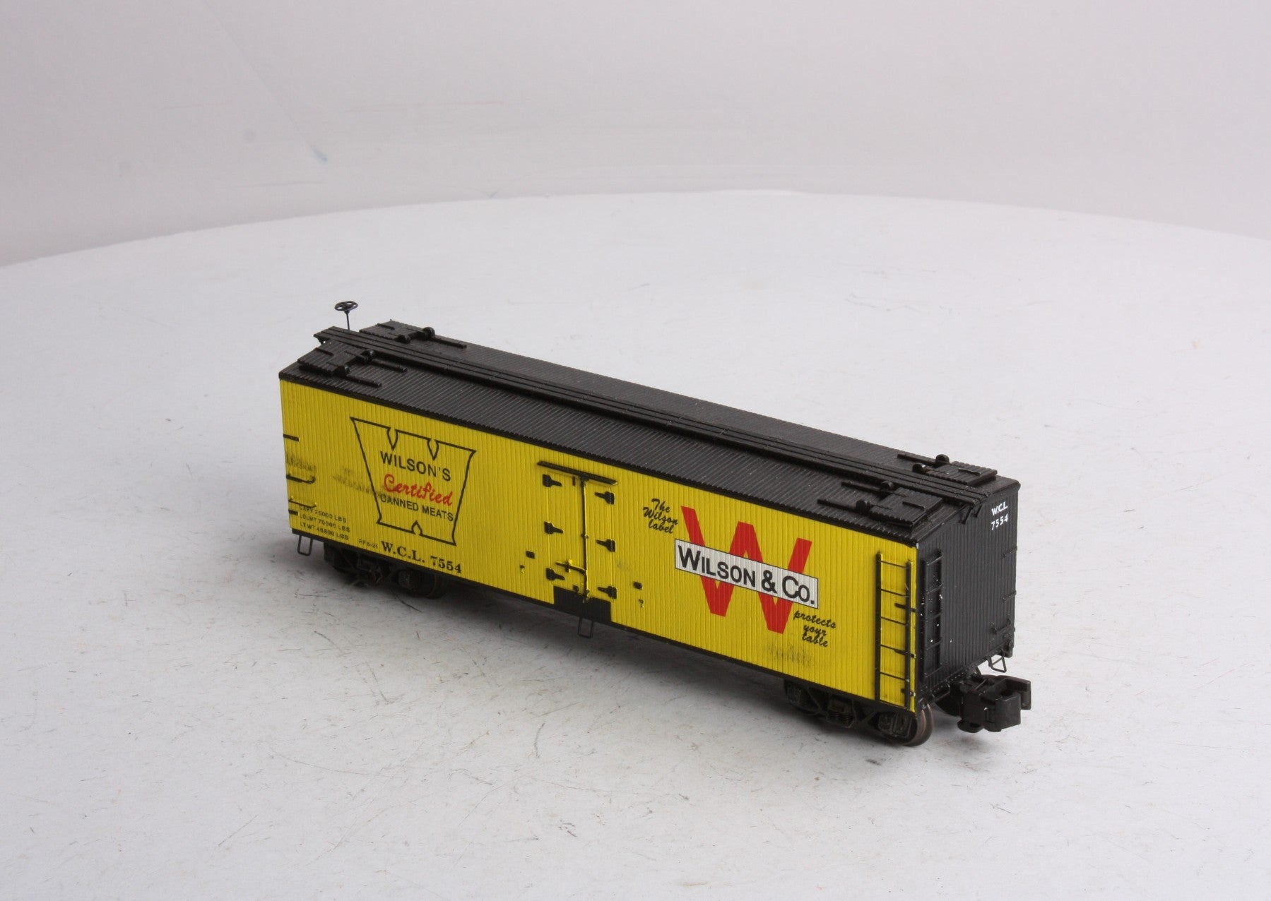 S-Helper 00514 S Gauge Wilson Car Lines 40' Wooden Billboard Reefer #7554 LN/Box
