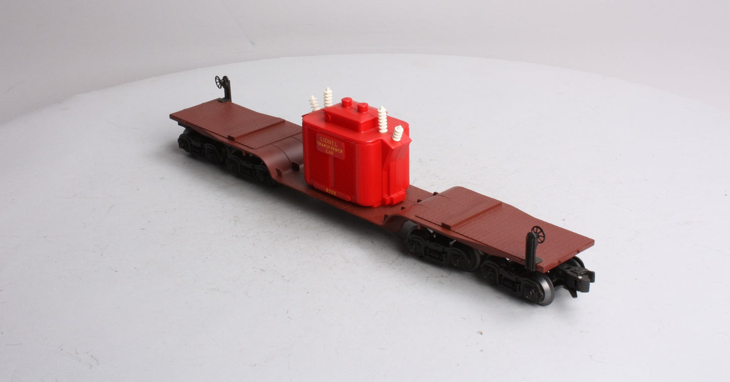 Lionel 6-9233 O Gauge 4 Truck Depressed Center Flatcar with Transformer EX/Box
