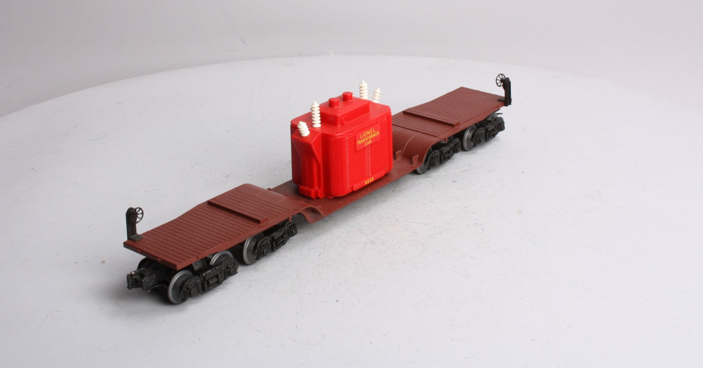 Lionel 6-9233 O Gauge 4 Truck Depressed Center Flatcar with Transformer EX/Box