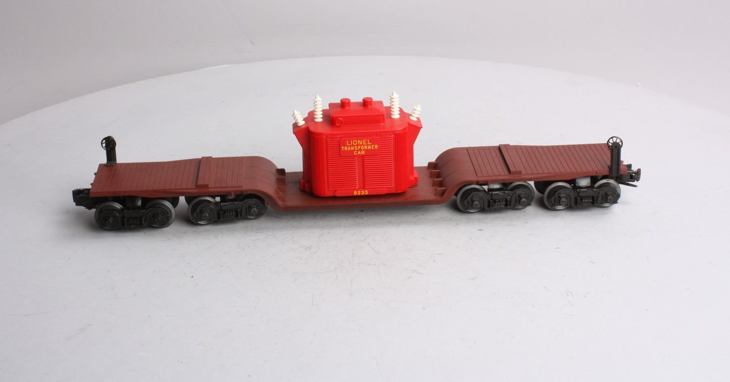 Lionel 6-9233 O Gauge 4 Truck Depressed Center Flatcar with Transformer EX/Box