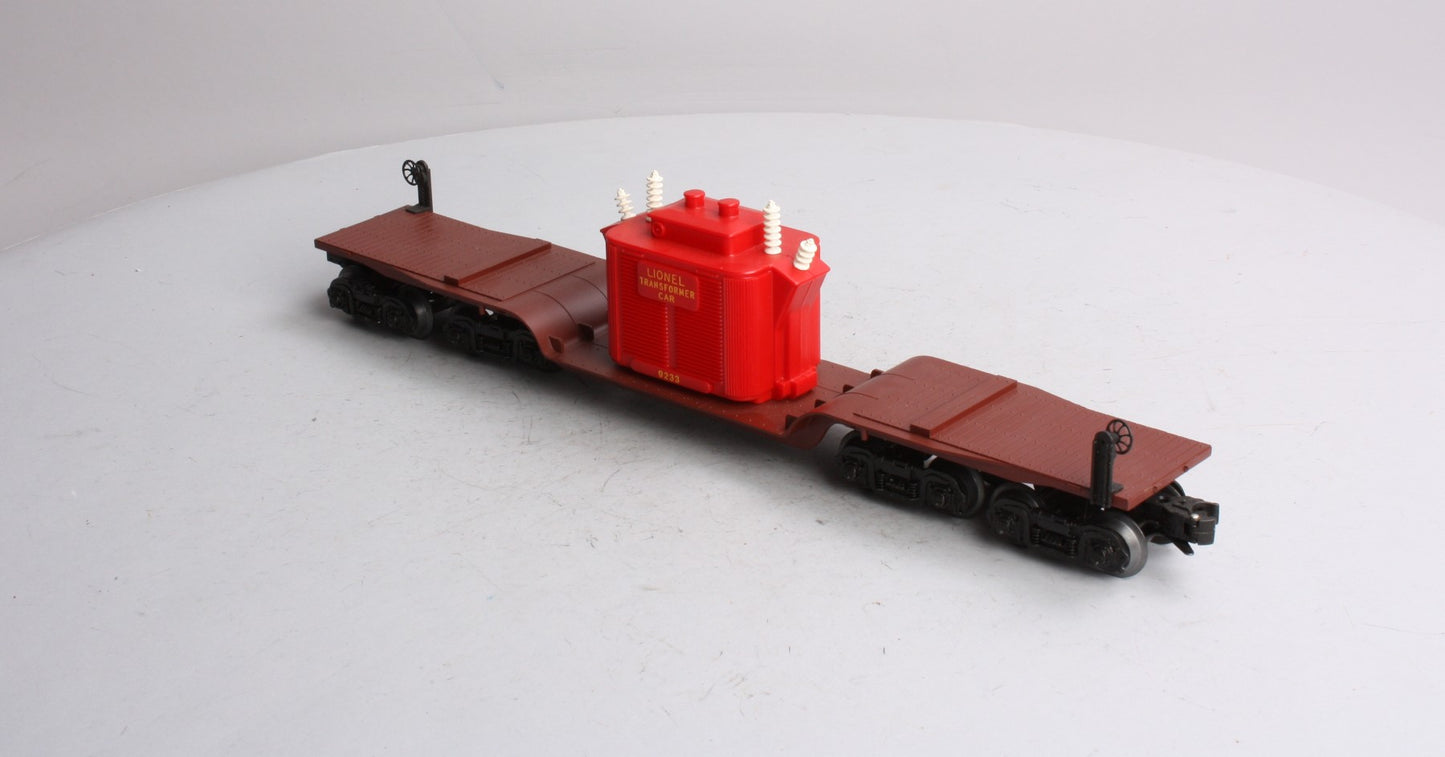 Lionel 6-9233 O Gauge 4 Truck Depressed Center Flatcar with Transformer EX/Box