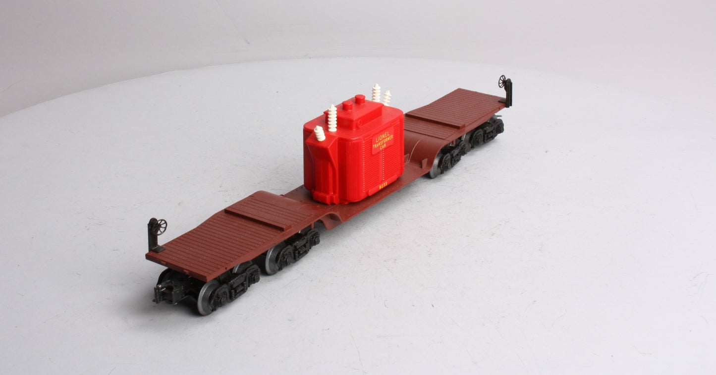 Lionel 6-9233 O Gauge 4 Truck Depressed Center Flatcar with Transformer EX/Box