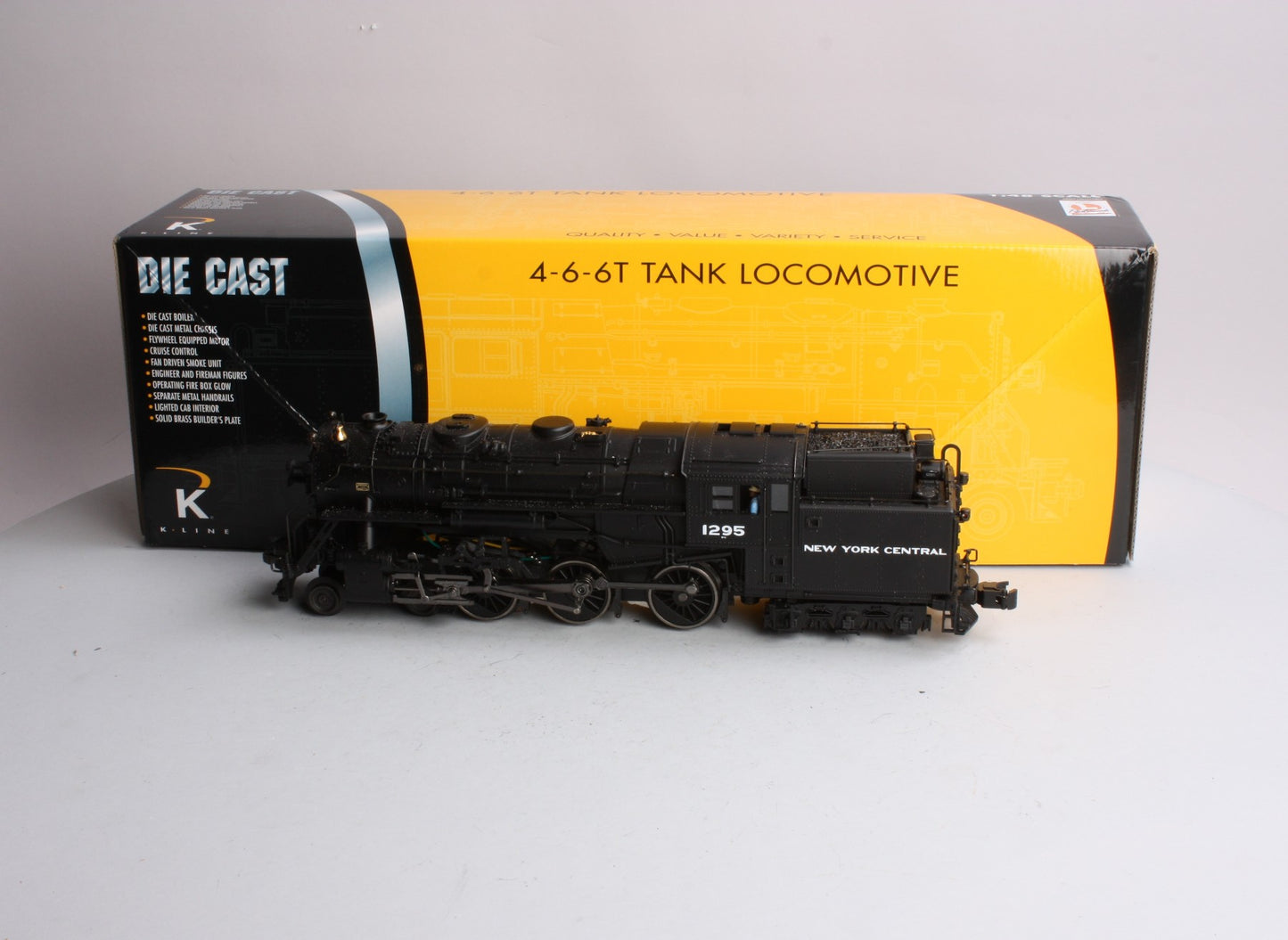 K-Line K3470-1295CC O New York Central 4-6-6T Tank Steam Locomotive #1295 LN/Box