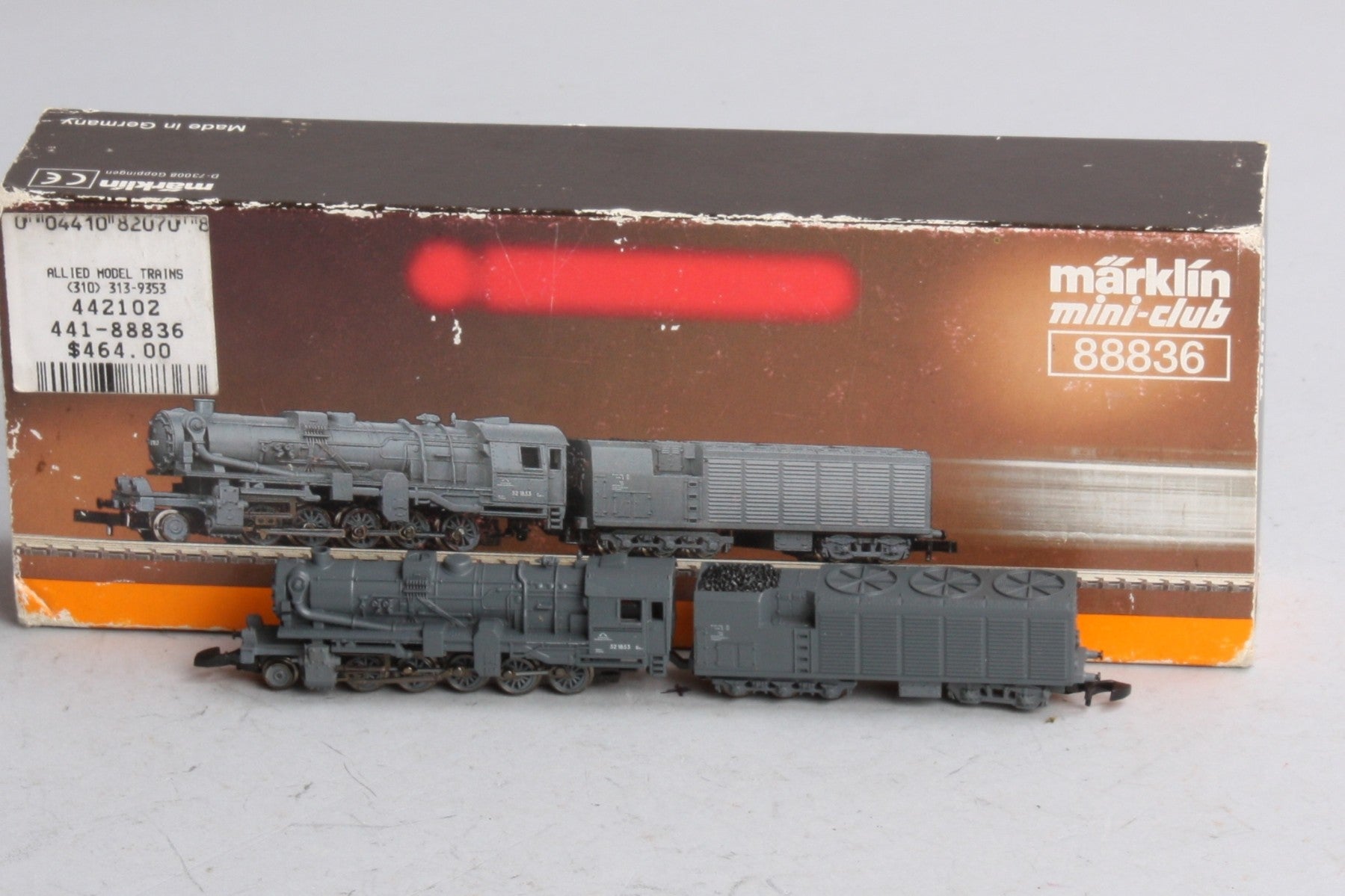 Marklin 88836 Z Scale German State RR Class 52 Steam Freight Locomotive & Tender LN/Box