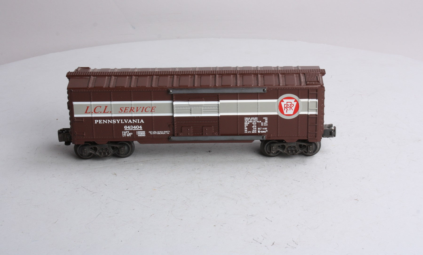 K-Line K643404 Pennsylvania LCL Service Boxcar LN