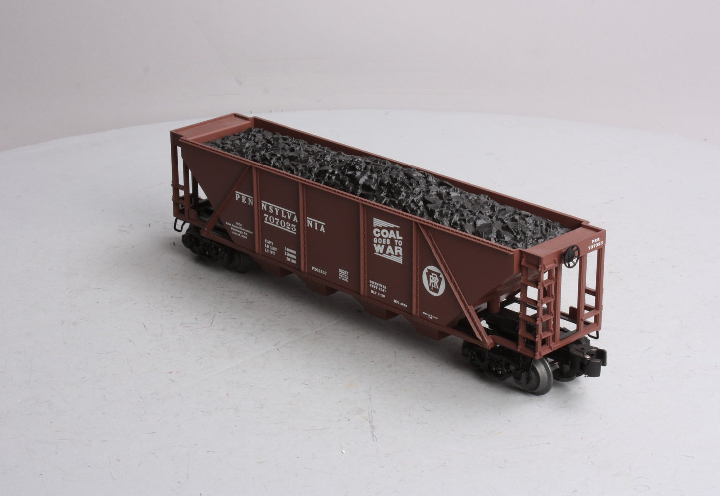 Lionel 6-52267 O 2002 PRR Coal Goes to War 4-Bay Hopper #707025 LN/Box