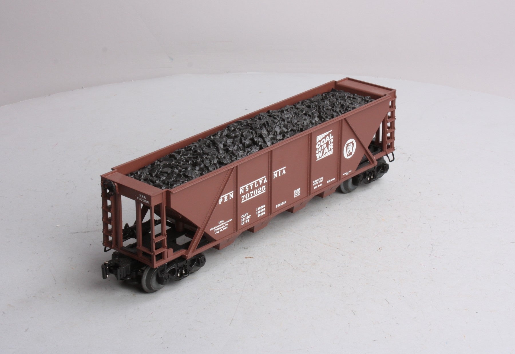 Lionel 6-52267 O 2002 PRR Coal Goes to War 4-Bay Hopper #707025 NIB