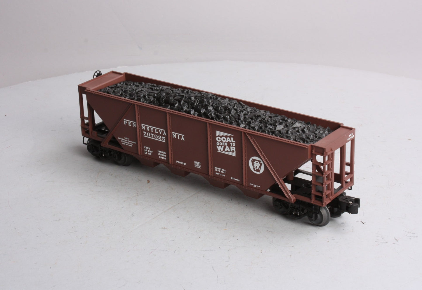 Lionel 6-52267 O 2002 PRR Coal Goes to War 4-Bay Hopper #707025 NIB