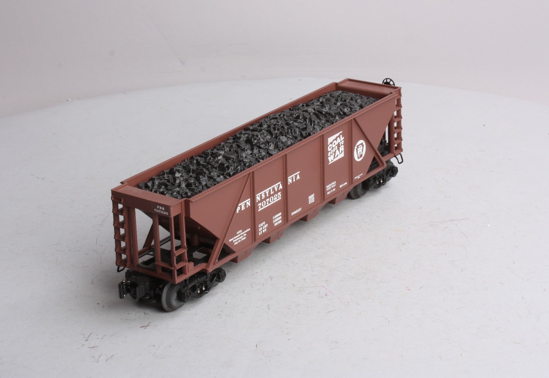Lionel 6-52267 O 2002 PRR Coal Goes to War 4-Bay Hopper #707025 NIB