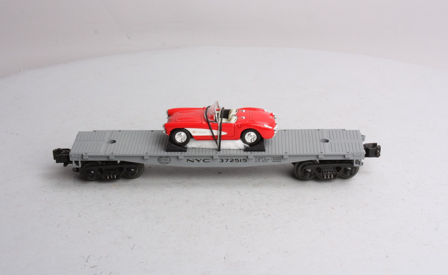 MTH 33-7601 O Gauge New York Central Flatcar w/1957 Die-Cast Corvette #372515 LN/Box