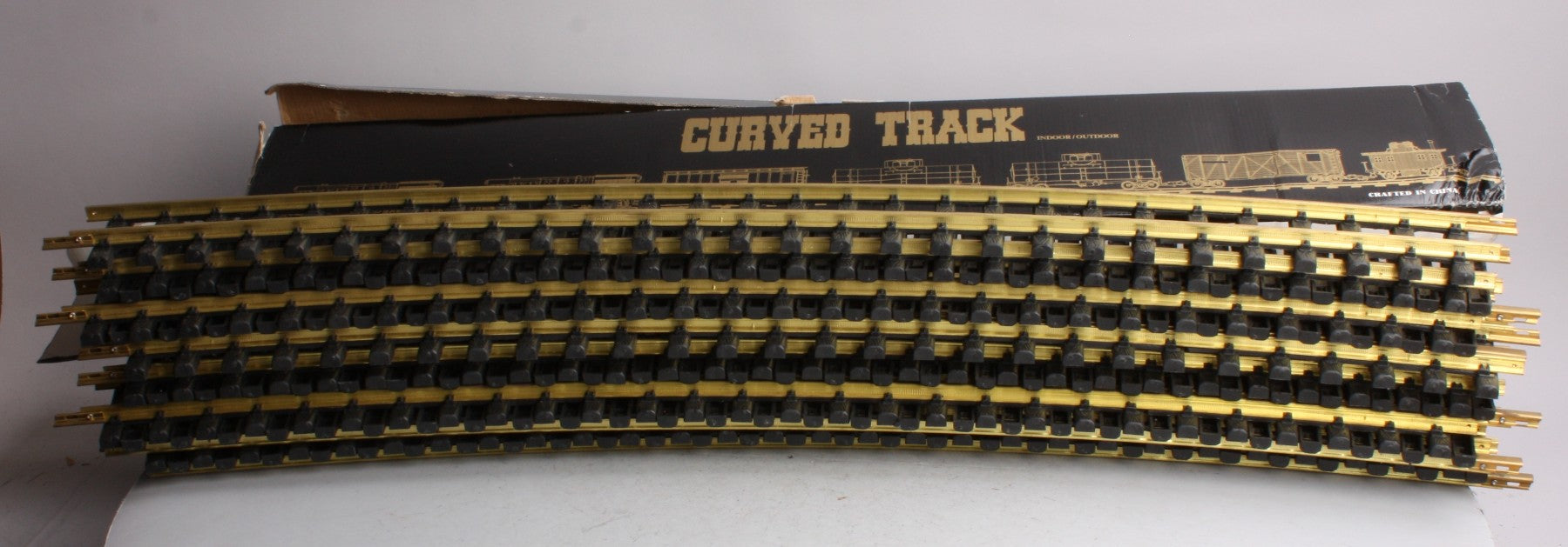 Aristo-Craft 11800 G Euro-Style Brass 10 Ft. Diameter Curved Track Sections (12) EX/Box
